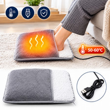 Winter Electric Foot Heating Pad USB Charging Soft Plush Warmer Mat