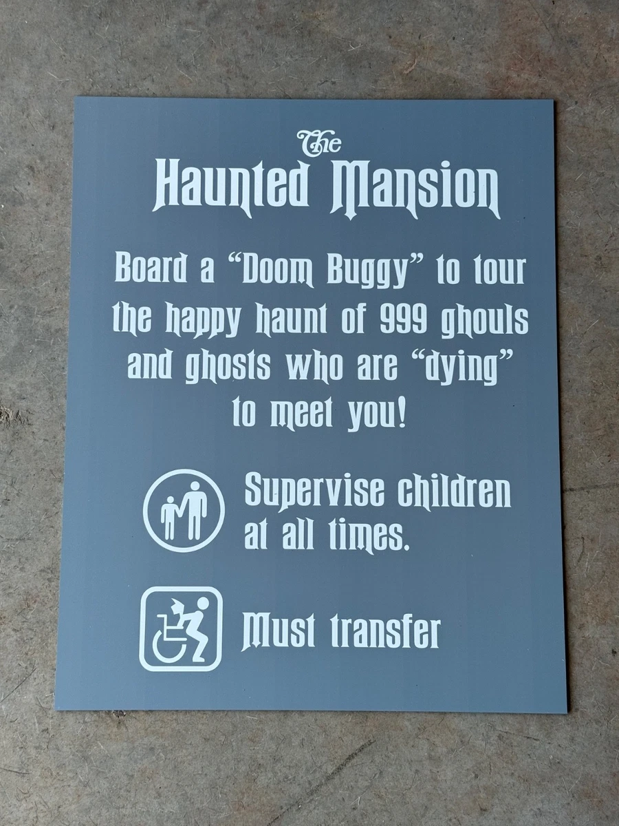 Haunted Mansion Disney Signs (1968-Now) for sale | eBay