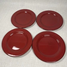 Pier 1 Toscana Burgundy Red 8.75” Salad Plates Set Of 4