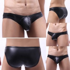 Panties Briefs Underwear Thong Underwear Wet Look Faux Leather Low Waist