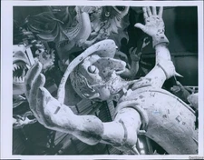 1959 Photo Workman Adds Touch To Carnival Papier Mache Don Quixote Event 7X9