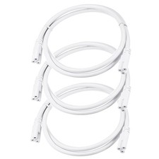 T5 T8 Power Extension Cord 5FT LED Tube Light Fixture Double Female 3 Pack