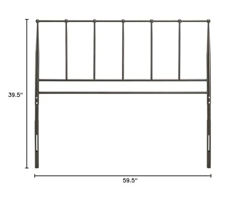 Cabeceira Queen Modway Kiana Aço Inoxidável Metal Marrom - Imagem 2 de 3