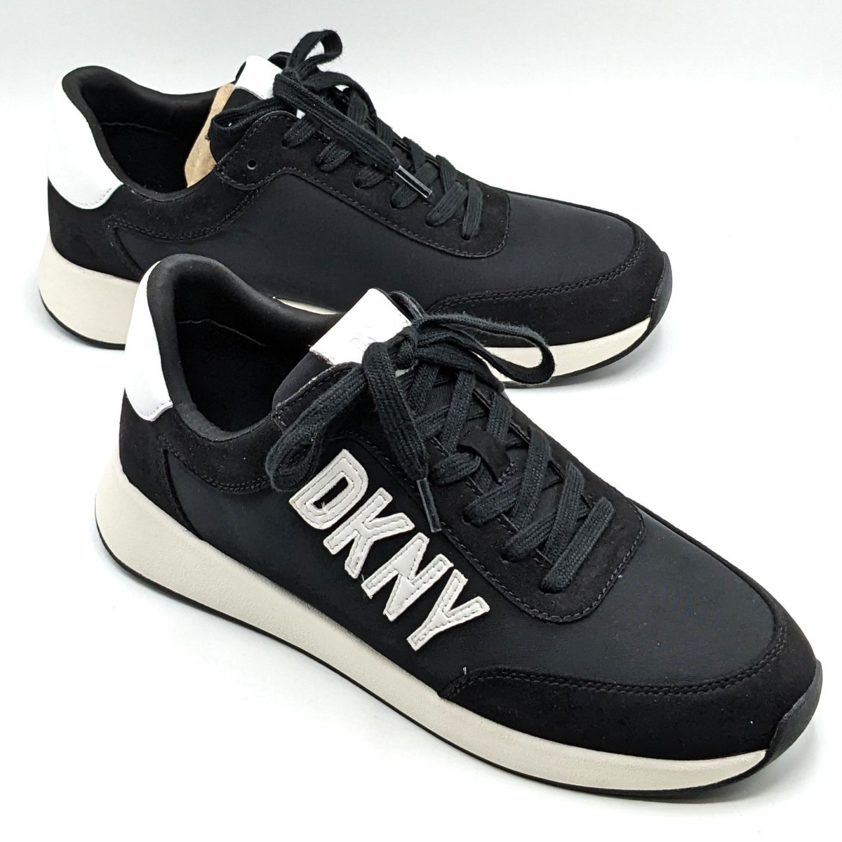 DKNY “Onika” Women's Lace-Up Modern Sport Fashion Sneaker (Black