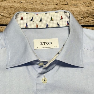 sailboat dress shirt Ophelia Embroidered Sailboat Button Down Shirt
