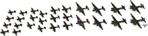 Kit Maquette 3 Avions WWII Luftwaffe PIT-ROAD 1/700 SKY WAVE - Neuf Du Japon