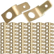 50 Pcs Quick Disconnect Connectors, 1/4" Male Tab  10 Stud, Brass Copper, Non