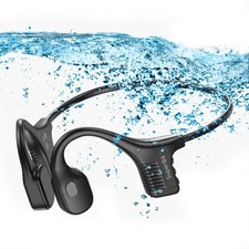 IPX8 Waterproof Bone Conduction Headphones Swimming Underwater Bluetooth Head...