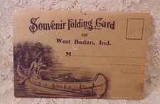 West Baden Springs/ French Lick Ind. Souvenir Folding Card Carlsbad of America