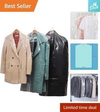 40Pcs Non-Toxic Garment Bags - Transparent, Soft, and Dustproof Clothing Covers