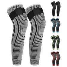 Full Leg Compression Sleeves Long Knee Support Men Women 2 PCS Sport Gear