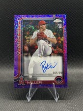 2025 Topps Chrome #RA-RM Ryan Miller Rookie Autograph Purple Speckle Refractor