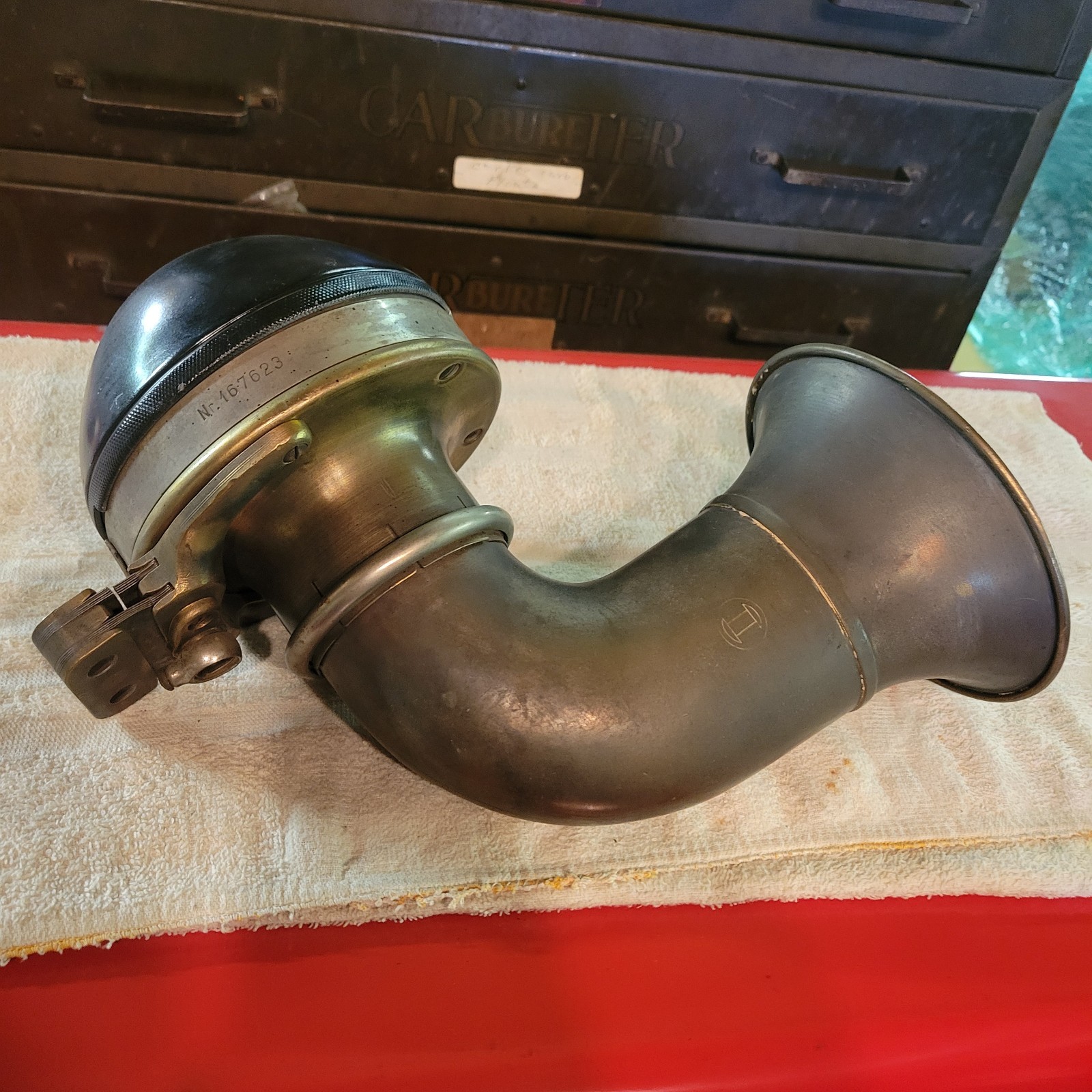 Vintage Robert Bosch U1A6 Brass Horn 12V Mercedes, Rolls-Royce 1920s-1930s