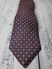 BROOKS BROTHERS Red White Blue Geometric Silk Tie USA