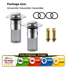 Sink Stopper Hair Catcher Bathroom Pop Up Sink Drain Strainer Filter Plug