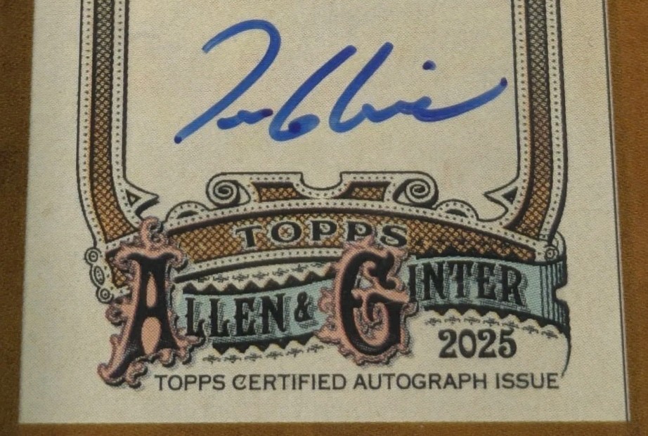 2025 Topps Allen & Ginter Tom Glavine AUTO BLUE Ink MINI-Card