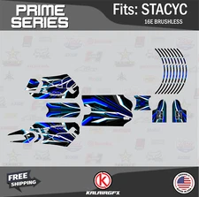 Graphics Kit for STACYC 16E Brushless Electric Bike (All Years)  Prime-blue
