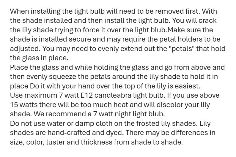 Small White/Rose Lily/Tulip Lamp Shade #6388 - Image 4 of 4