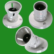 4x Bayonet Batten White Ceiling Lampholder BC B22 Light Bulb Socket Lamp Fitting