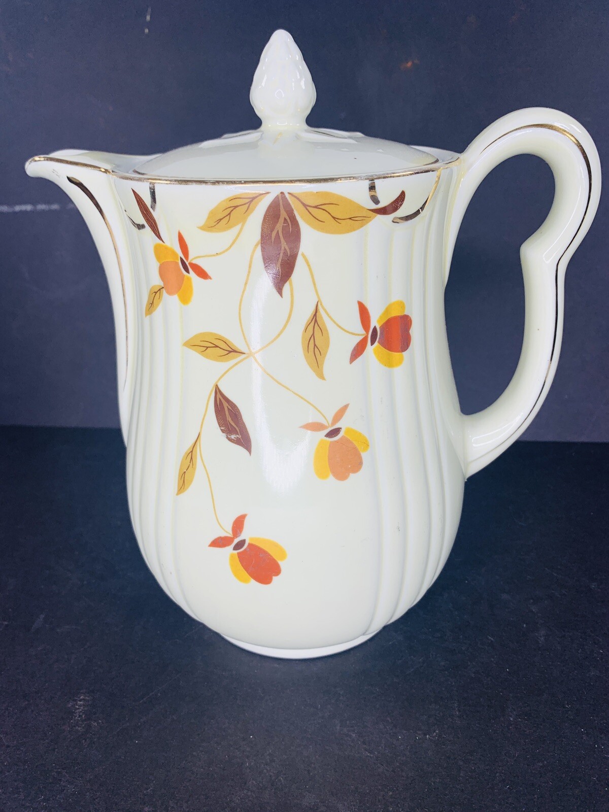 Hall 's Superior Quality Kitchenware Autumn Leaf Coffee Tea Pot Jewel USA 10.5" eBay