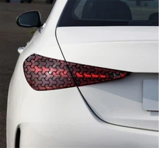 2x Taillight Film Decals Carbon Fiber Look Car DIY Honeycomb Stickers Decoration
