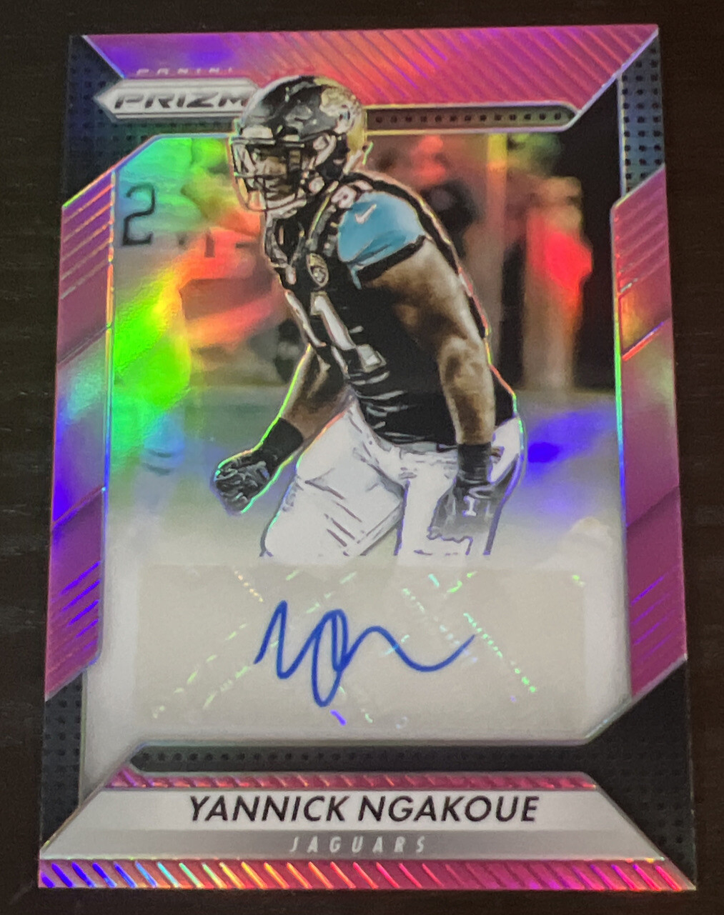 2016 Prizm Yannick Ngakoue Pink Rookie Auto Jacksonville Jaguars