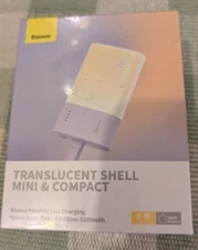 Baseus Power Bank Portable Charger USB-C Translucent Shell 20w 5200mAh Purple