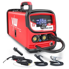 MIG200 Saldatrice a Filo Continuo Senza Gas,Saldatrice Combi 30-200A con Display