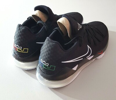 SHIPS TODAY!! New Nike 'LEBRON XVII' Low men's basketball shoes blk/whte size 12