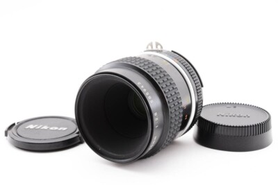 Nikon Ai-S Micro-Nikkor 55mm F2.8 L480#1057 Black Lens with Cap