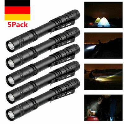 1/5x LED Taschenlampe Lampe 3000Lm Super Helle Mini Licht Taschen Stift Licht DE
