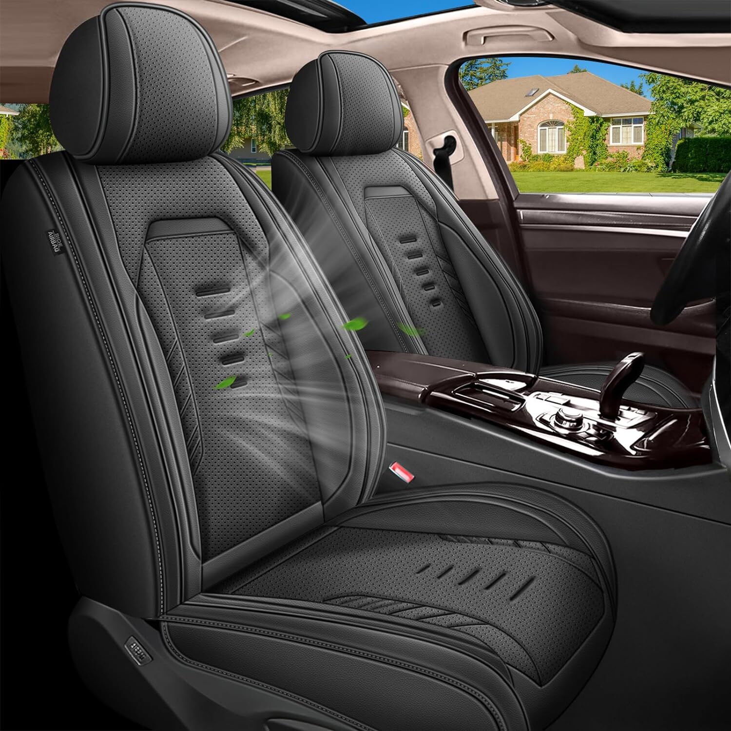 Car Seat Cover PU Leather Cushion Full Set Protector for Ford Escape 2001-2024
