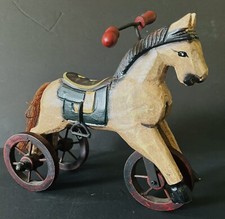 Carved wood look Vintage Horse Tricycle