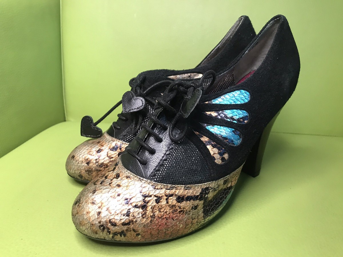 Butterfly Louboutin Wing Heels Poetic Licence Black Suede Multi