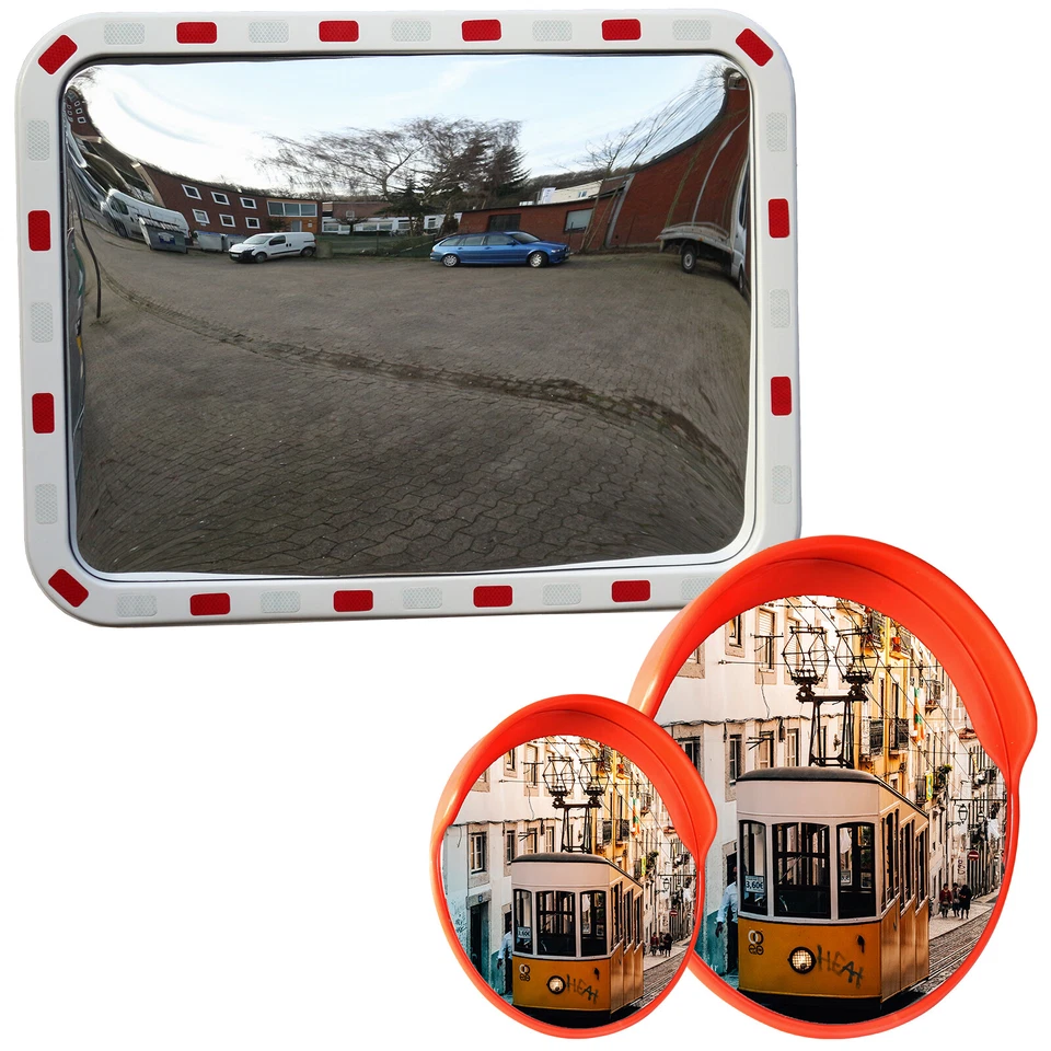 LABT Überwachungsspiegel Verkehrsspiegel Sicherheitsspiegel 60x40 80x60 30 60 cm rund