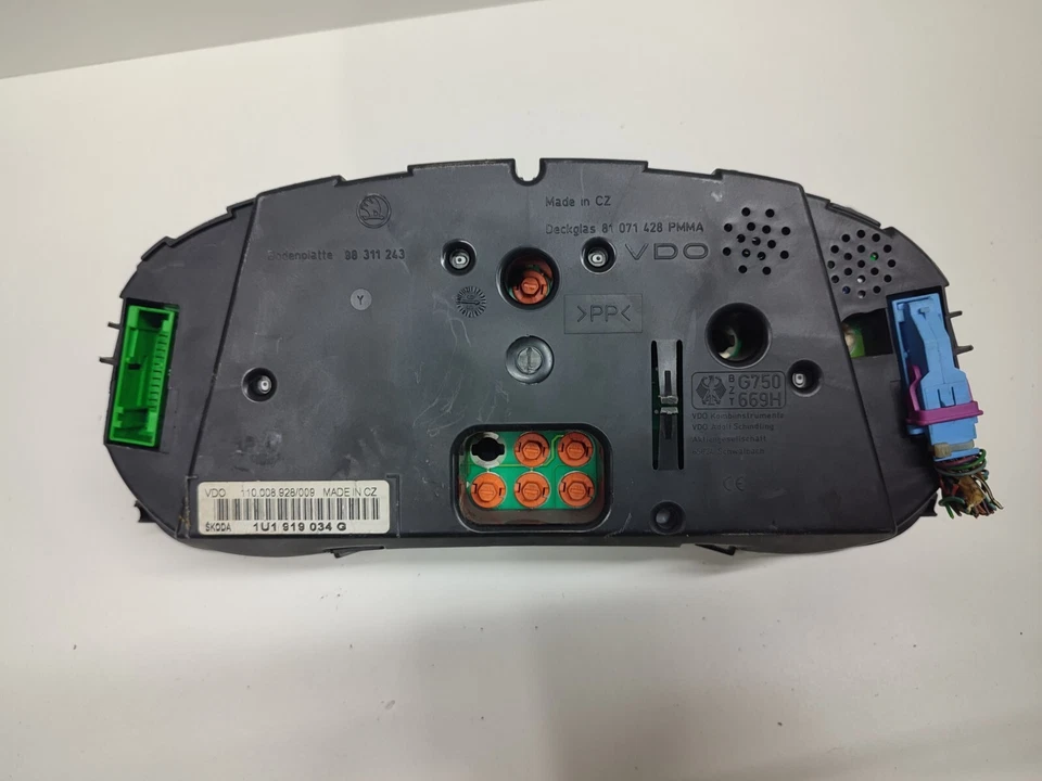 SKODA OCTAVIA 1 QUADRO STRUMENTI CONTACHILOMETRI 1U1919034G VDO - Immagine 2 di 4