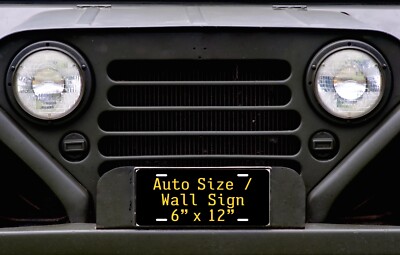 Personalize Custom Black License Plate Tag for Any State Auto Car ATV Bicycle