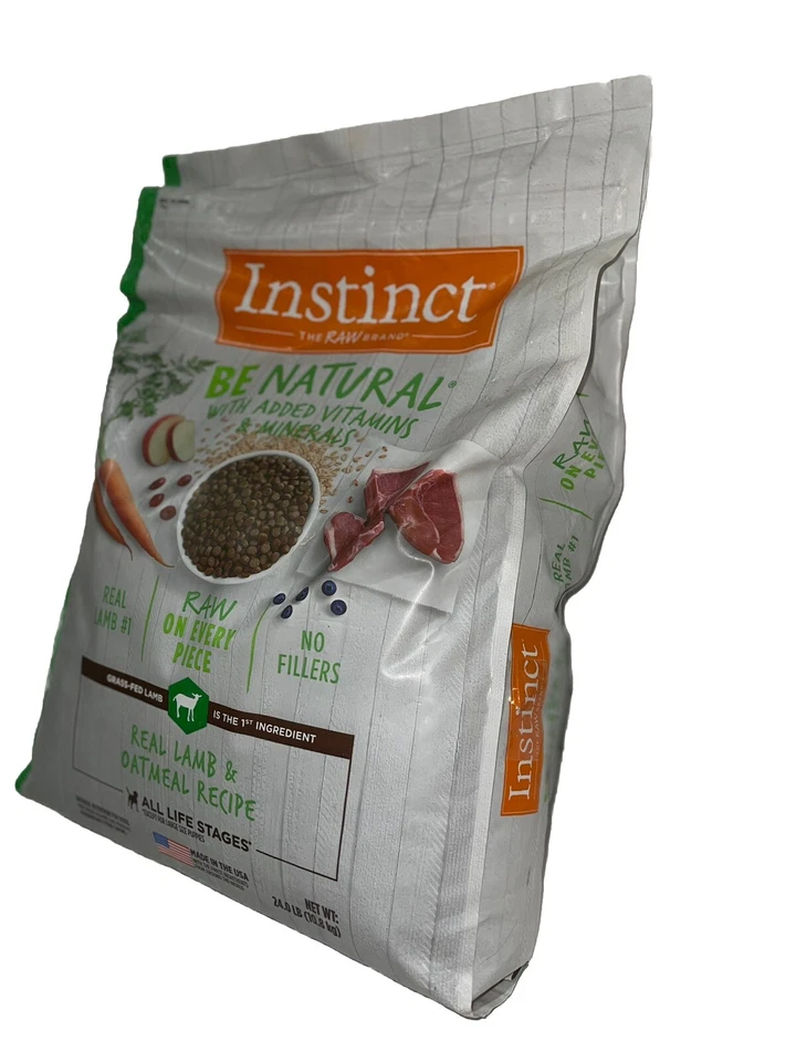 Receta natural de cordero y avena Instinct comida seca para perros bolsa de 24 lb Foto 4 de 4