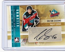 2011-12 IN THE GAME HEROES PROSPECTS COLTON SISSONS AUTOGRAPH A-CS PREDATORS