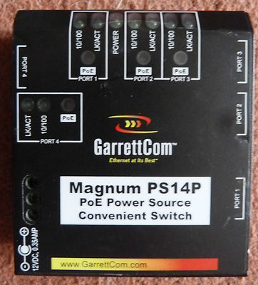 Garrett Magnum PS14P PoE Power Source Convenient Switch 02-01345Z Rev G
