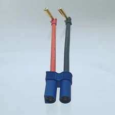 EC5 Female Jack to 5mm Low Profile Bullet Banana 12AWG 10CM Cable for Battery