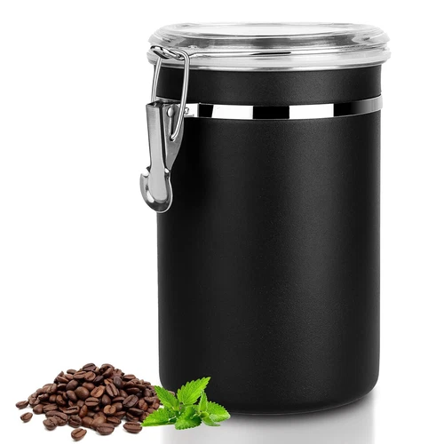 1800ml Coffee Sugar Canister Airtight Stainless Steel Kitchen Storage Container