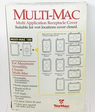 2-Pack TayMac Multi Mac 180GY Nema 3R Vertical  Horizontal Safety Outlet Cover