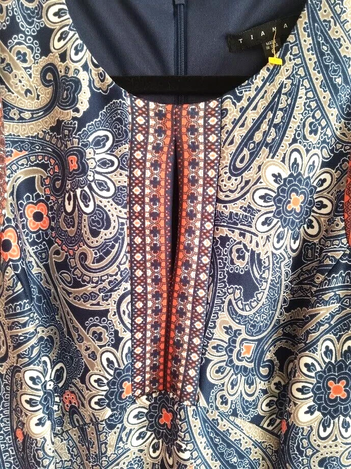 Tiana B Women's Summer Dress - Size 6 Sleeveless Made in USA - Floral & Paisley - Image 4 of 4