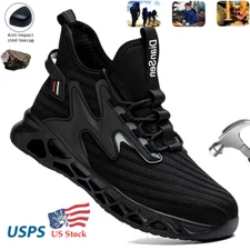 Mens Safety Shoes Steel Toe Indestructible Sneakers Work Boots Breathable Size11