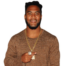 T.J. Ward (Brown Top) Half Body Buddy Cutout
