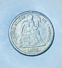 1874 & 1875 Arrows Liberty Seated Dimes. 1874 has a hole