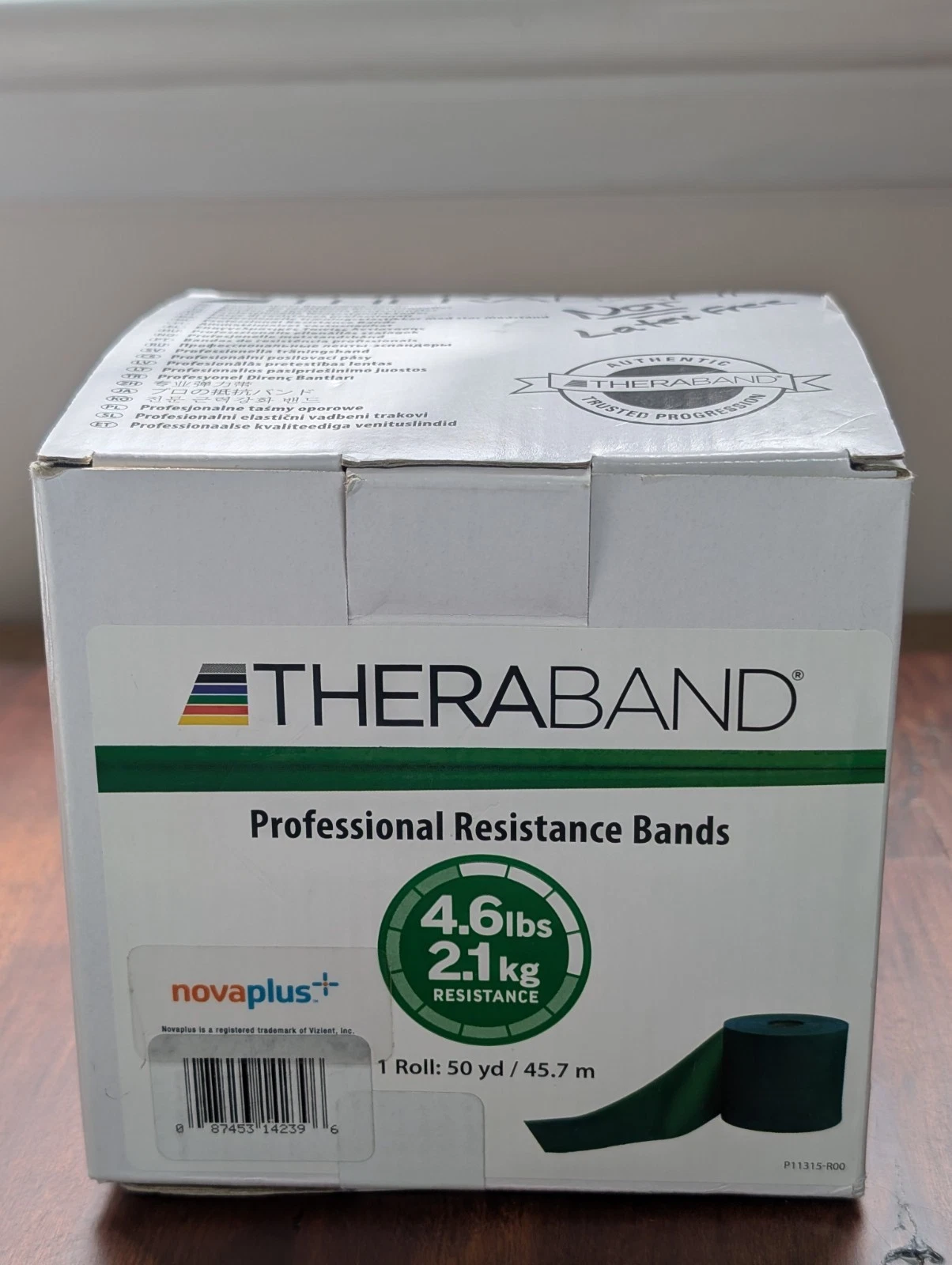 THERABAND Green (4.6lbs / 2.1kg) Resistance Band - 50-Yard Roll Latex