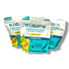 *Liquid I.V Hydration Multiplier Drink Mix -Lemon Lime- Sugar Free (14) LOT OF 3