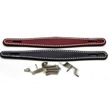 Sturdy Leather Guitar Handle with Metal Support Bars for Extended Use Life